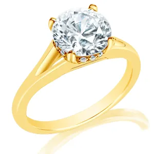 .05ctw Round Cut Diamond Engagement Ring