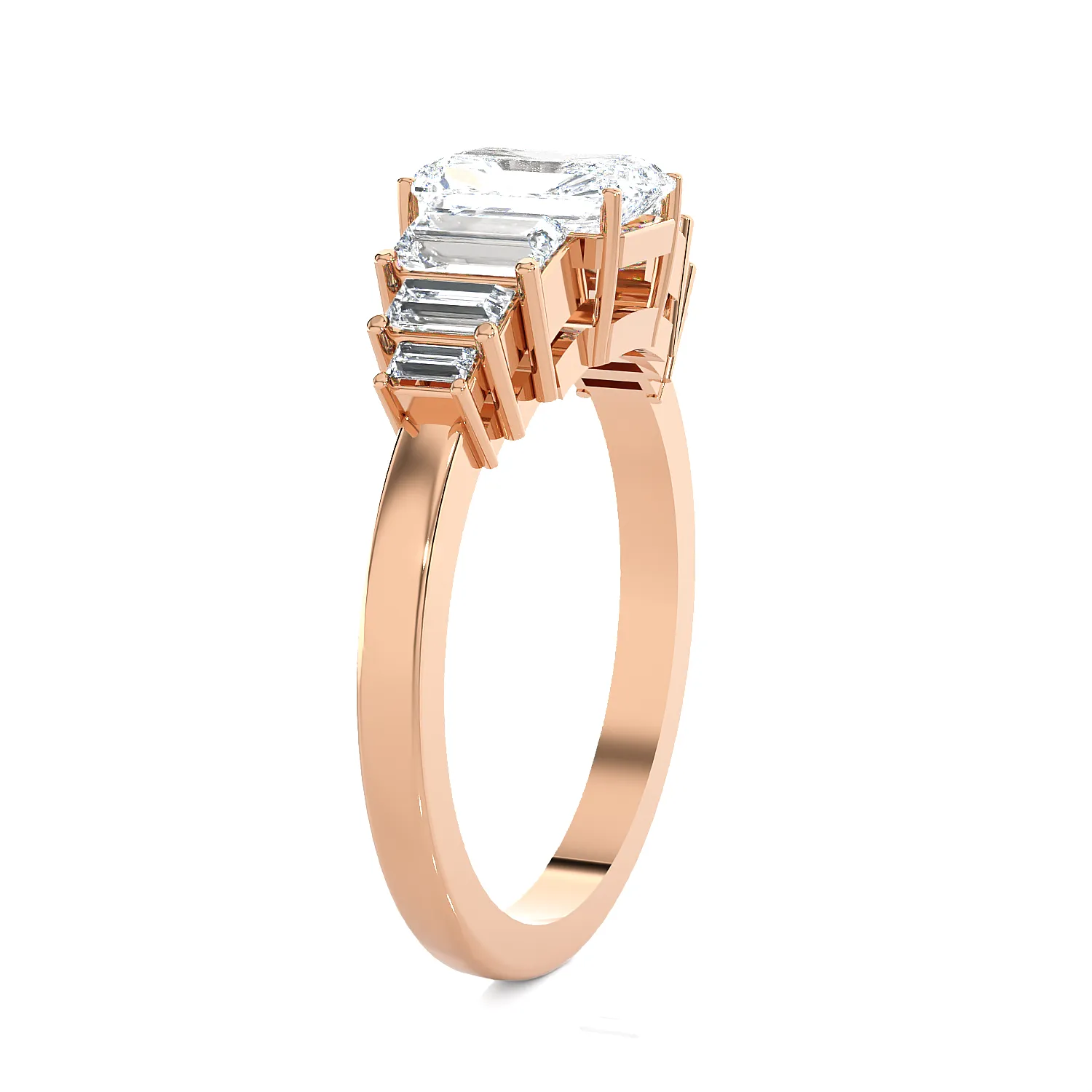 1 1/2 ctw Emerald-Cut Lab Grown Diamond Anniversary Ring