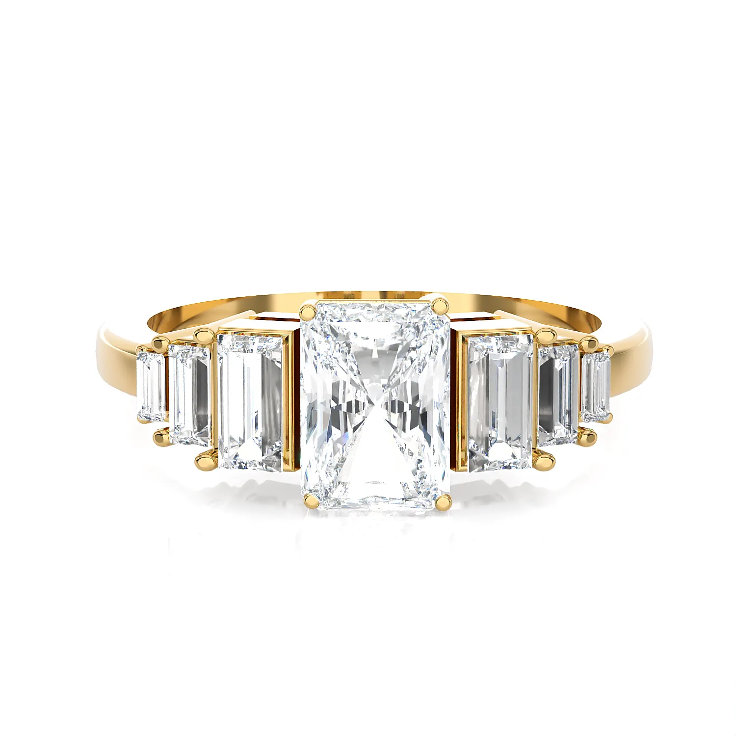 1 1/2 ctw Emerald-Cut Lab Grown Diamond Anniversary Ring