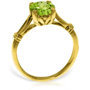 1.15 Carat 14K Solid Yellow Gold A Passage Back Peridot Ring