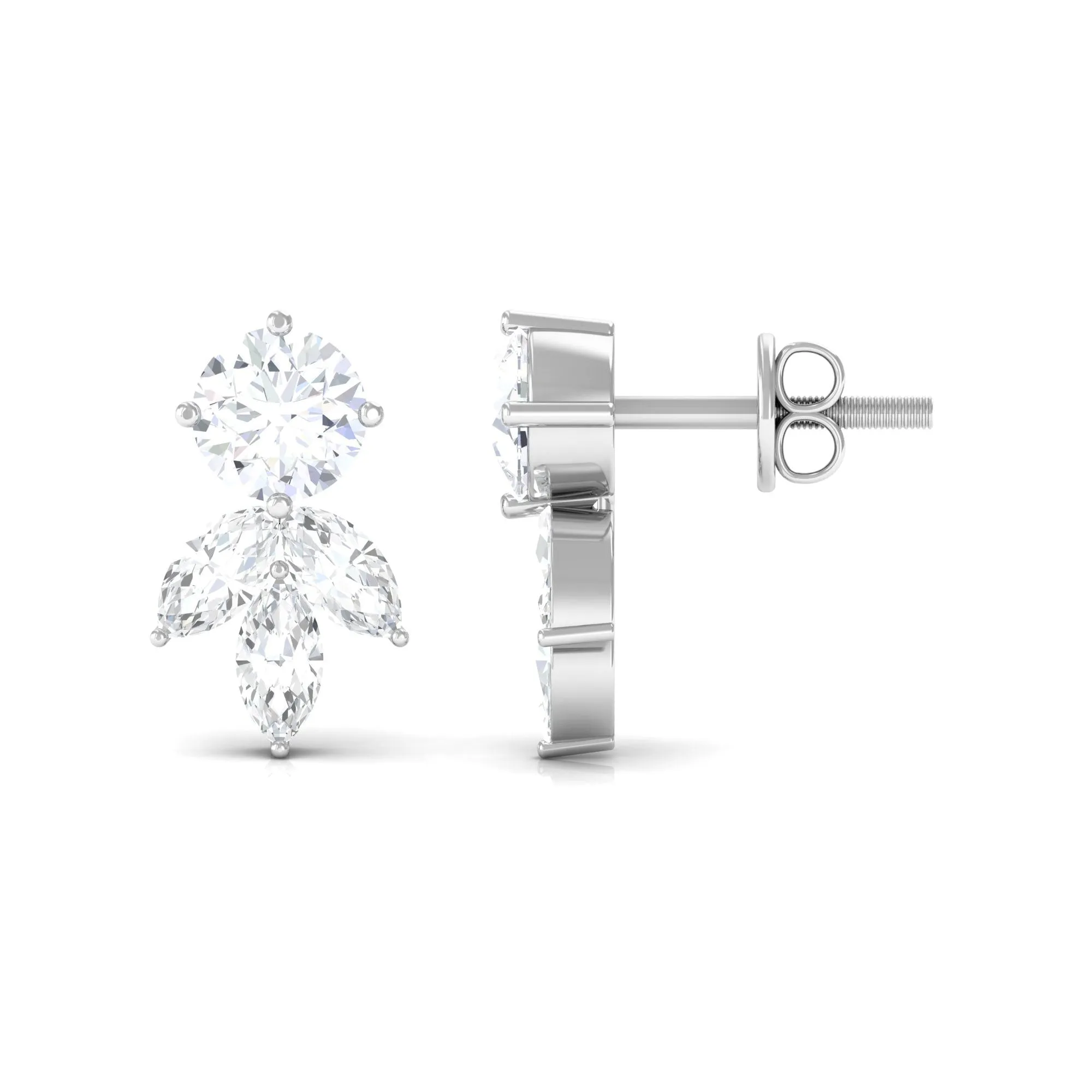 1.25 CT Minimal Zircon Stud Earrings in Prong Setting