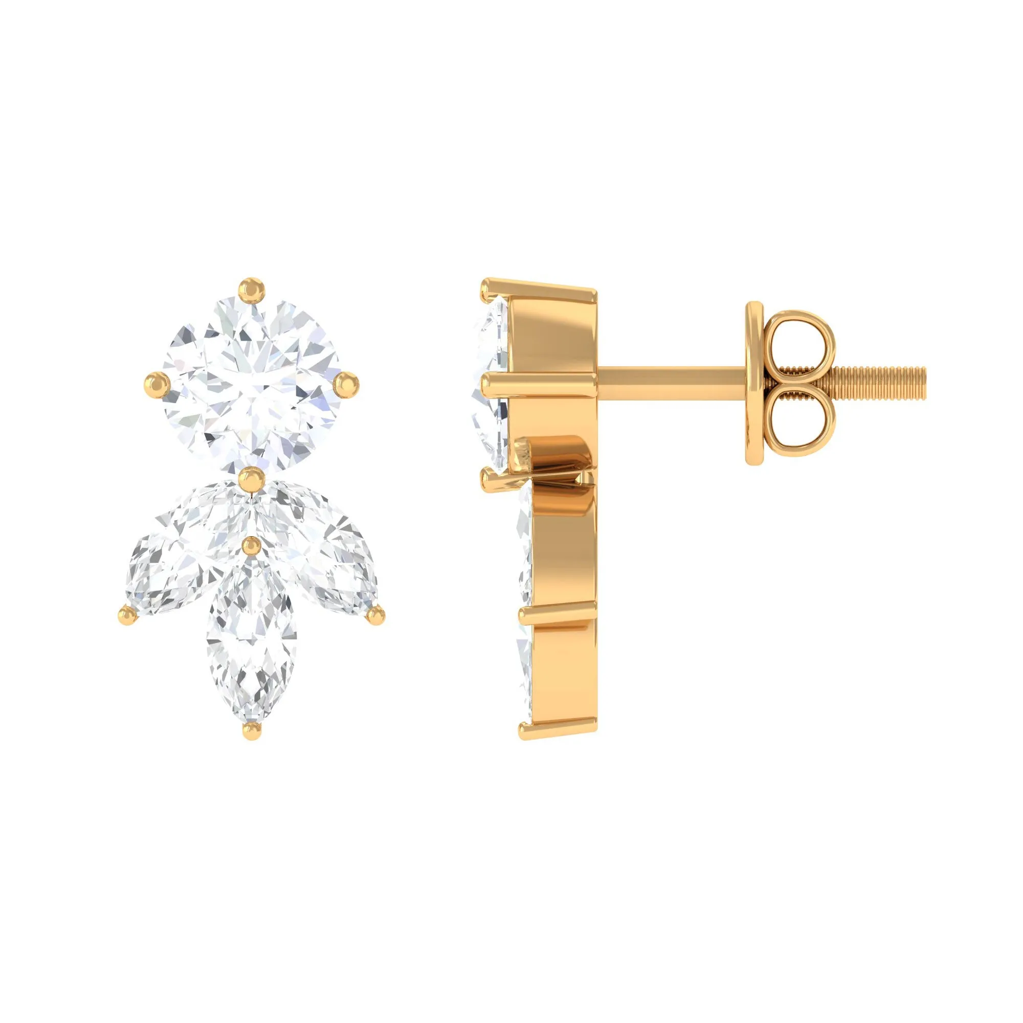 1.25 CT Minimal Zircon Stud Earrings in Prong Setting