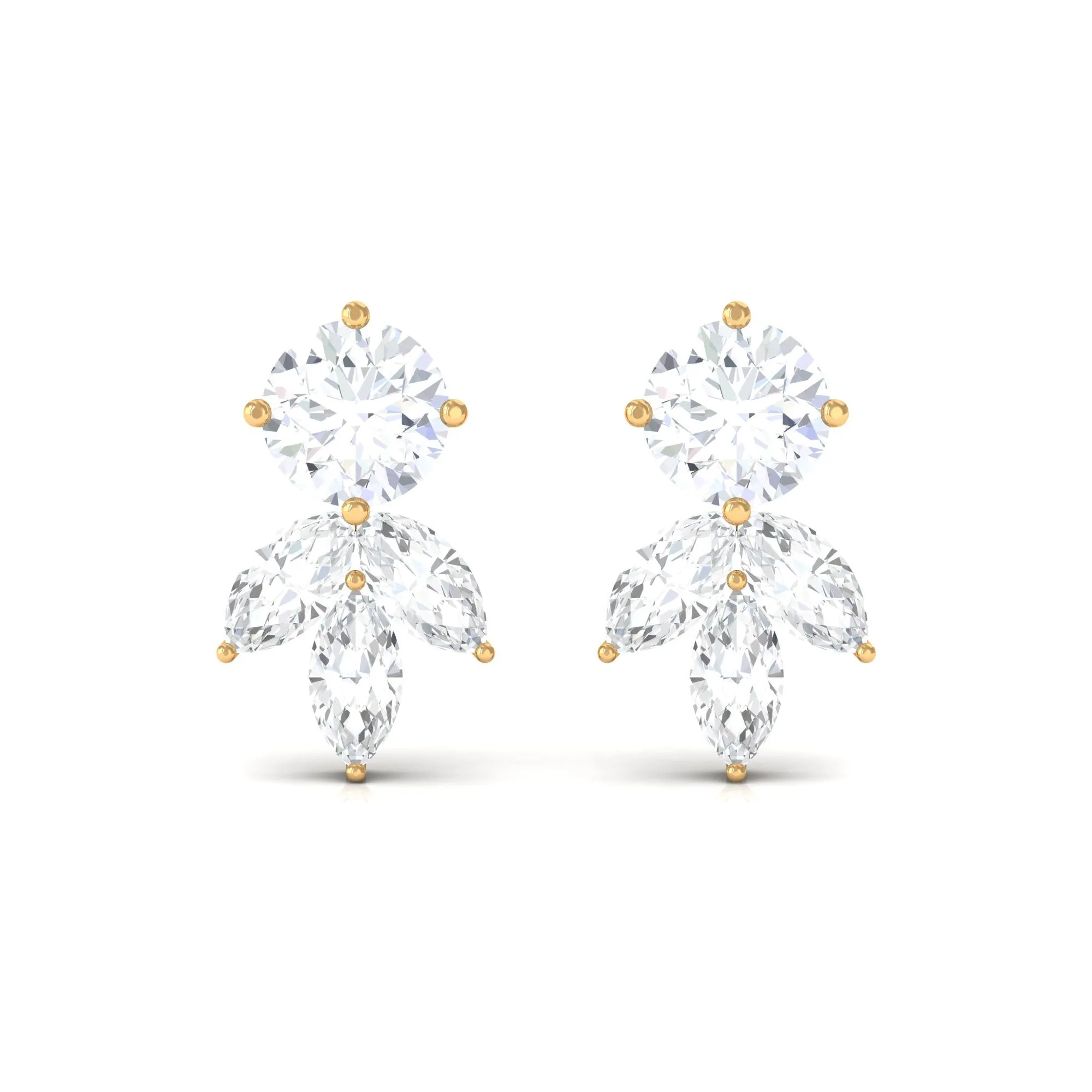 1.25 CT Minimal Zircon Stud Earrings in Prong Setting