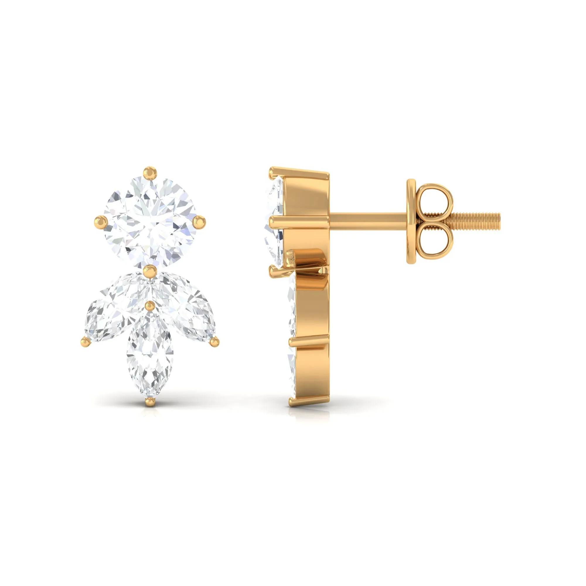 1.25 CT Minimal Zircon Stud Earrings in Prong Setting