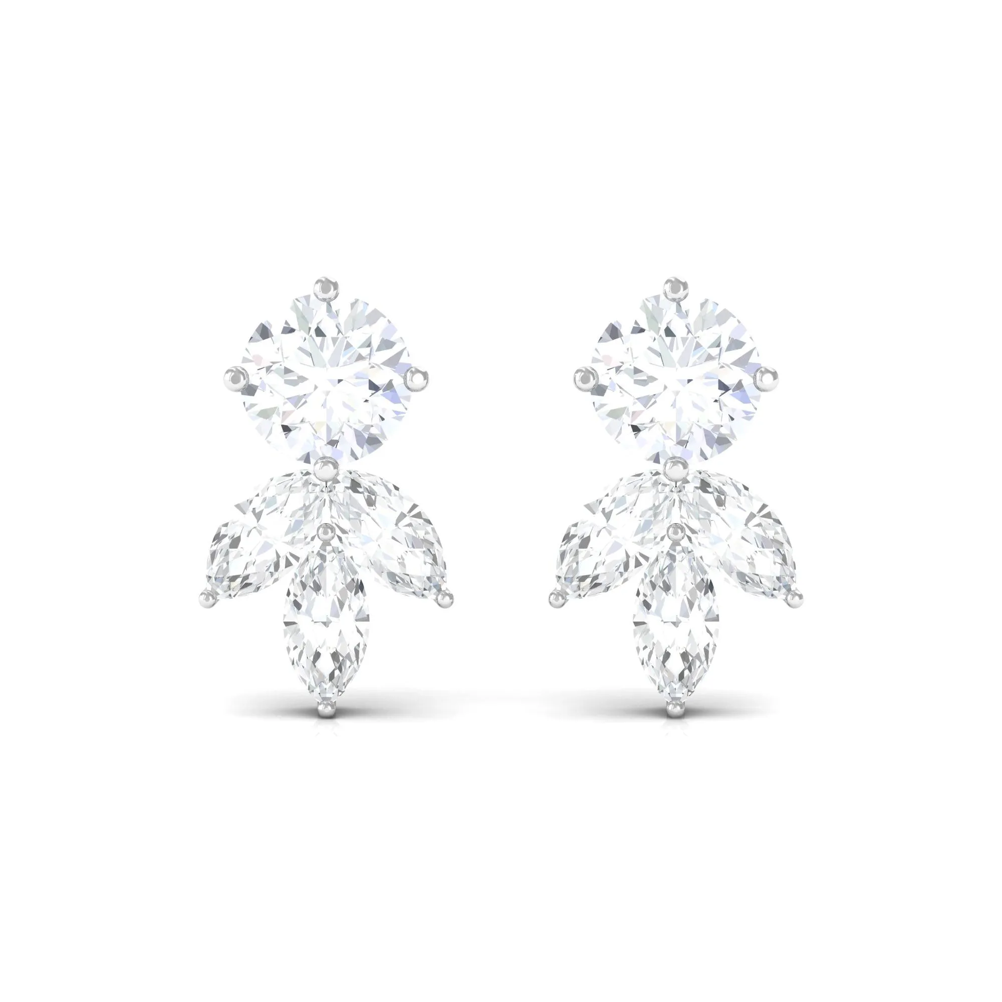 1.25 CT Minimal Zircon Stud Earrings in Prong Setting