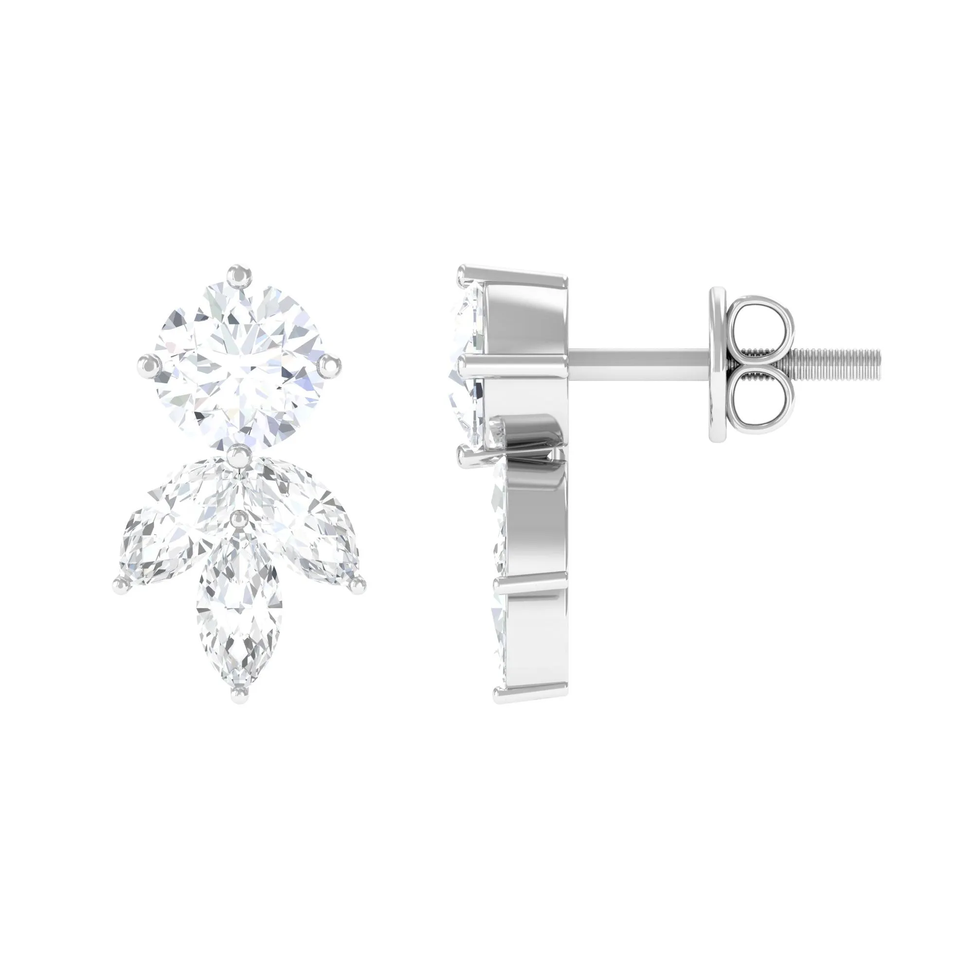 1.25 CT Minimal Zircon Stud Earrings in Prong Setting