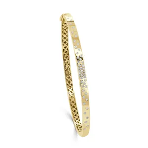 14K Gold Diamond Sprinkle Bangle - 0.35ct