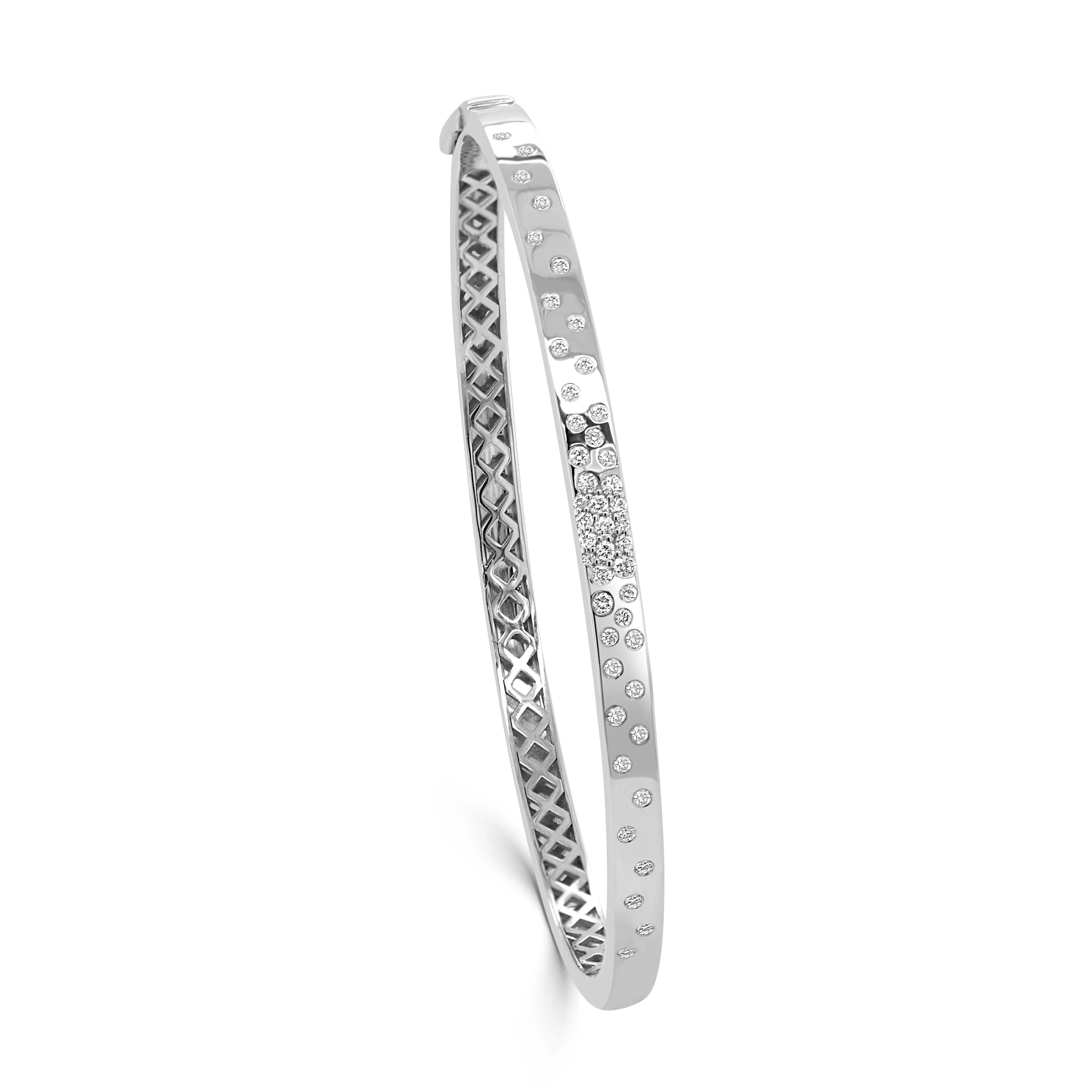 14K Gold Diamond Sprinkle Bangle - 0.35ct