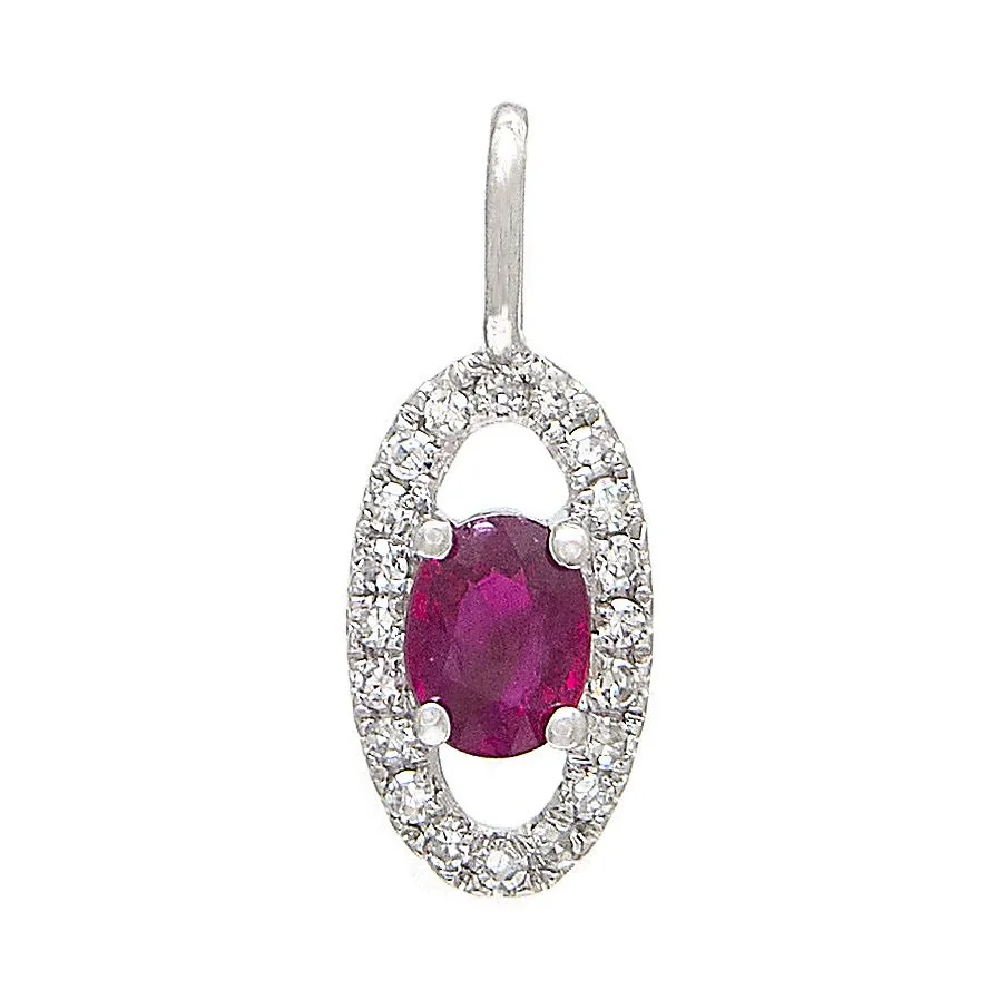 14k Ruby and Diamond Necklace