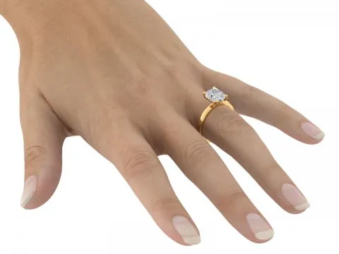 1.81ct Elongated Cushion Solitaire