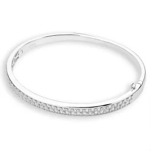 18K White Gold Diamond Bangle