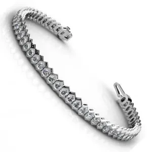 2.00-7.00 CT Round Cut Diamonds - Tennis Bracelet