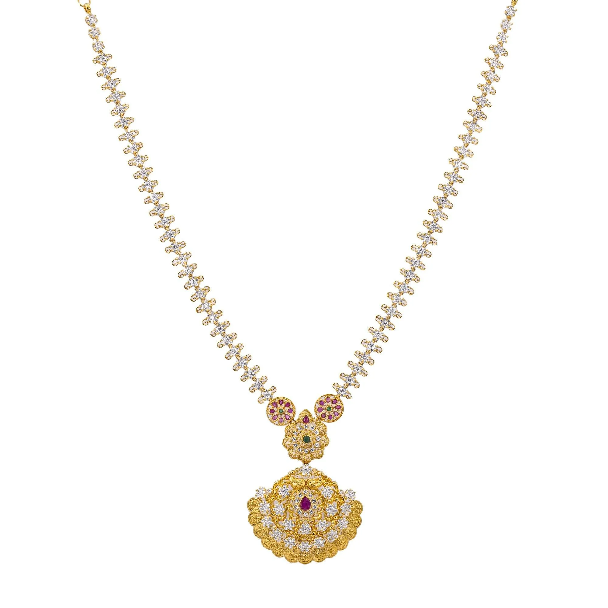 22K Gold & Gemstone Necklace