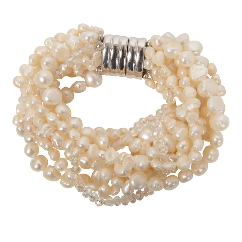 236-01 | 10-STRAND IVORY QUARTZ BRACELET