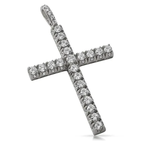 3D Bling Bling Tennis CZ Cross