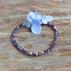 4mm Purple Swarovski Bracelet