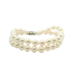 7 inch Cultured Akoya Pearl Bracelet with14K clasp