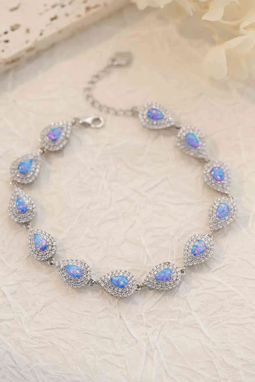 925 Sterling Silver Opal Bracelet