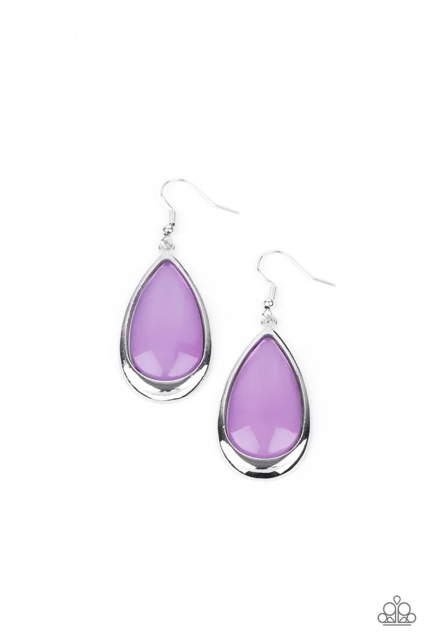 A World to SEER Purple Paparazzi Earrings