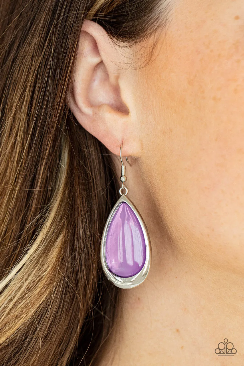 A World to SEER Purple Paparazzi Earrings