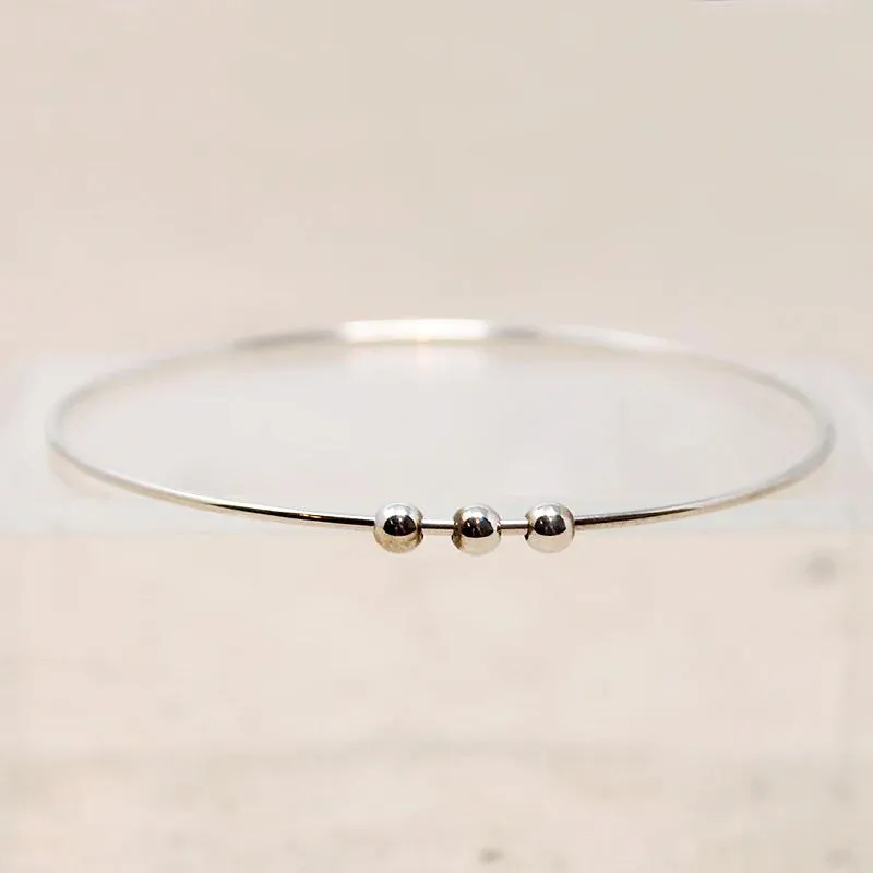 Abacus Bead Bangle in Sterling from Favor