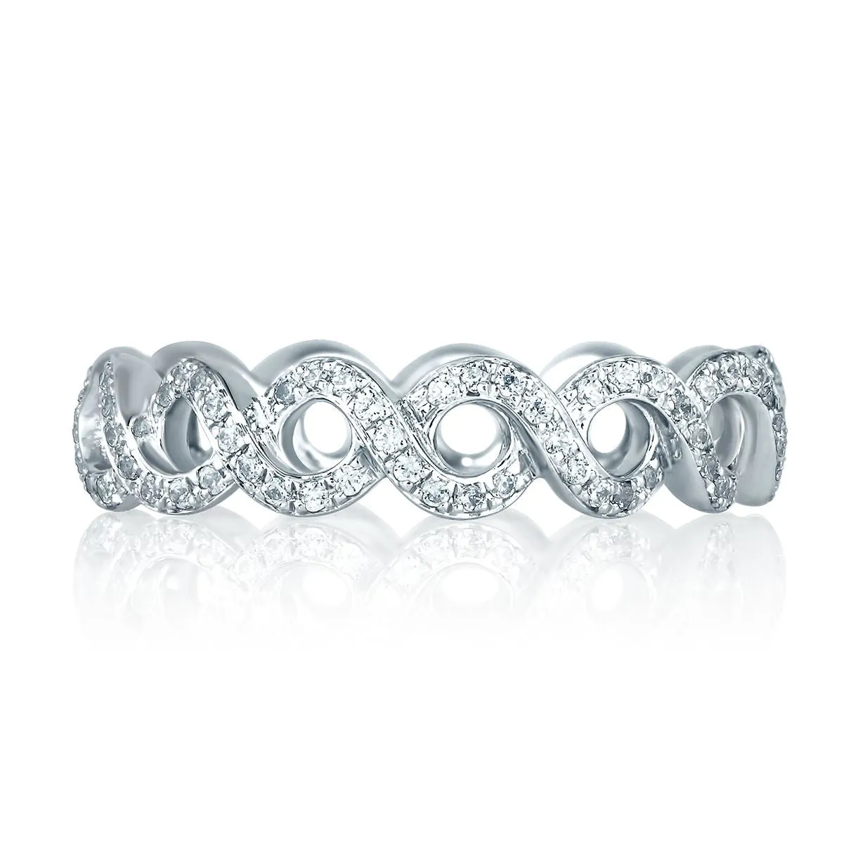 A.Jaffe Stackable Rings Vine Motif Eternity Stackable Anniversary Ring WR0850/47