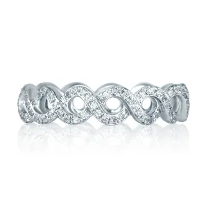 A.Jaffe Stackable Rings Vine Motif Eternity Stackable Anniversary Ring WR0850/47