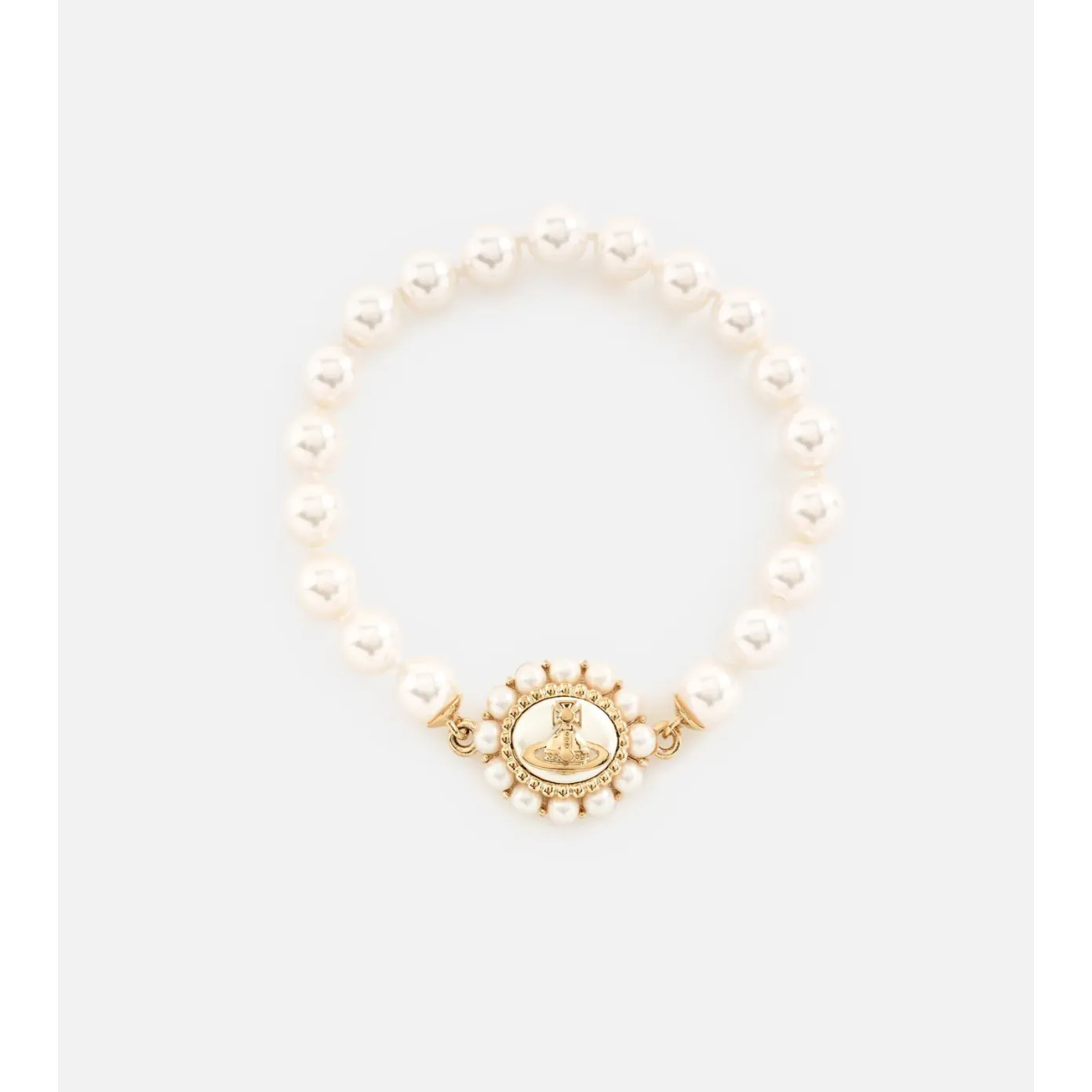 Amaya Large Pearl Bracelet Gold / Creamrose Pearl