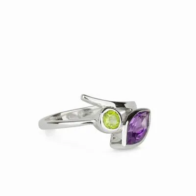 Amethyst & Peridot Ring