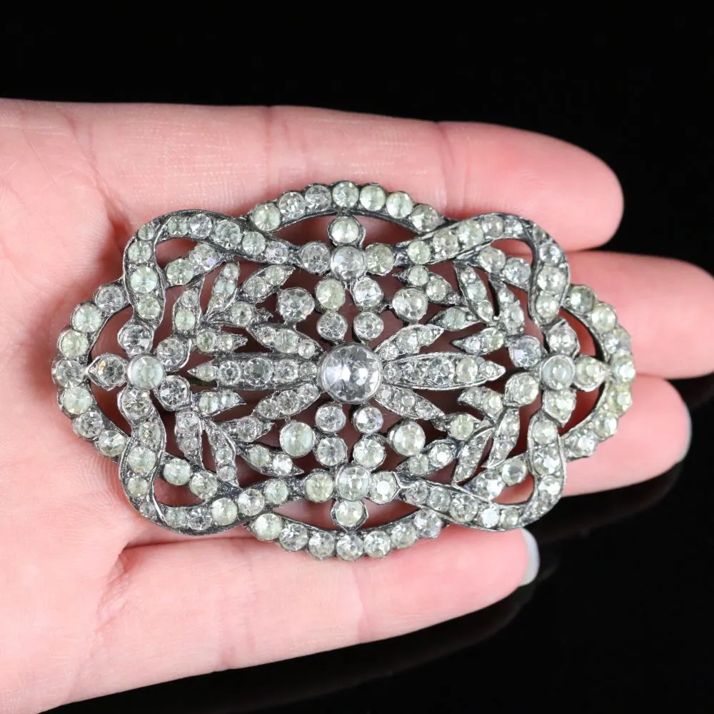 Antique Victorian Large Paste Brooch Circa 1890