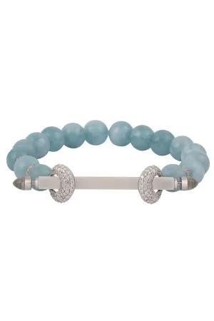 Aquamarine Quartz Chakra Bracelet