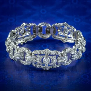 Art Deco Diamond Bracelet Platinum 9ct Of Diamond