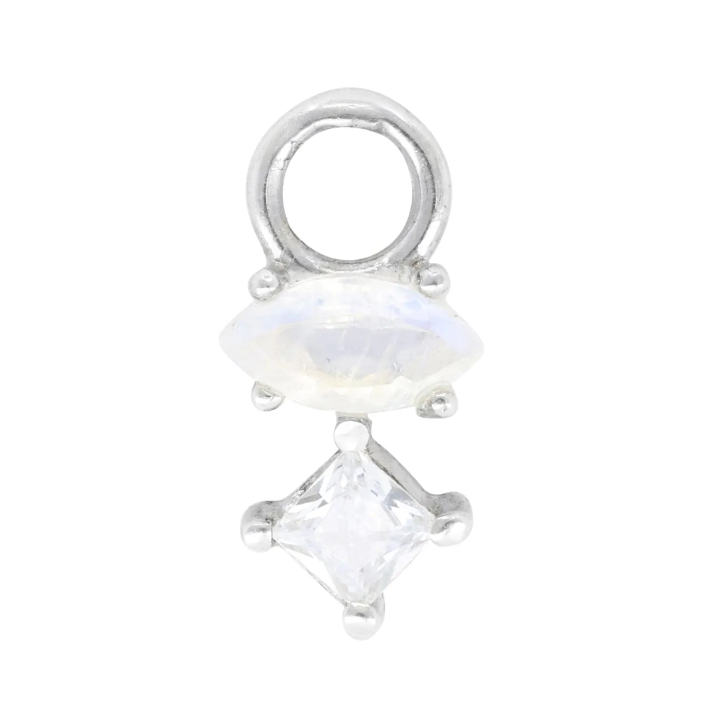 Astrid Marquise Moonstone Silver Charm