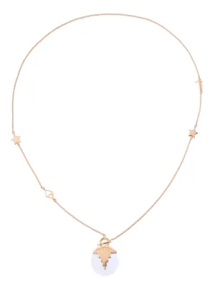 AURORA PENDULUM NECKLACE - QUARTZ - MEDIUM - GOLD