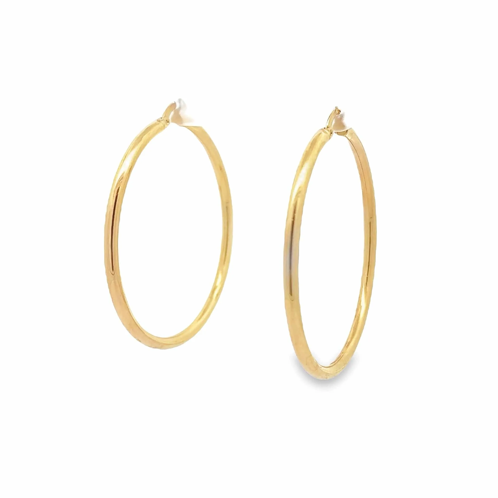 Baikalla Hallow 14k Gold Dangle Hoop Earrings