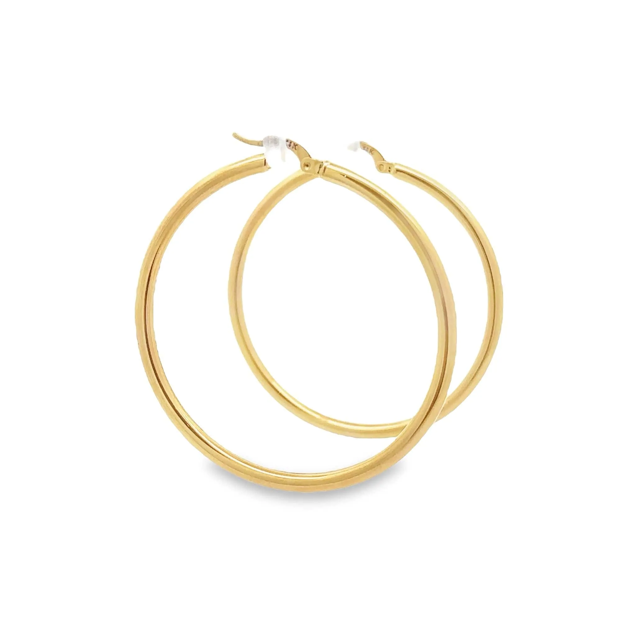 Baikalla Hallow 14k Gold Dangle Hoop Earrings