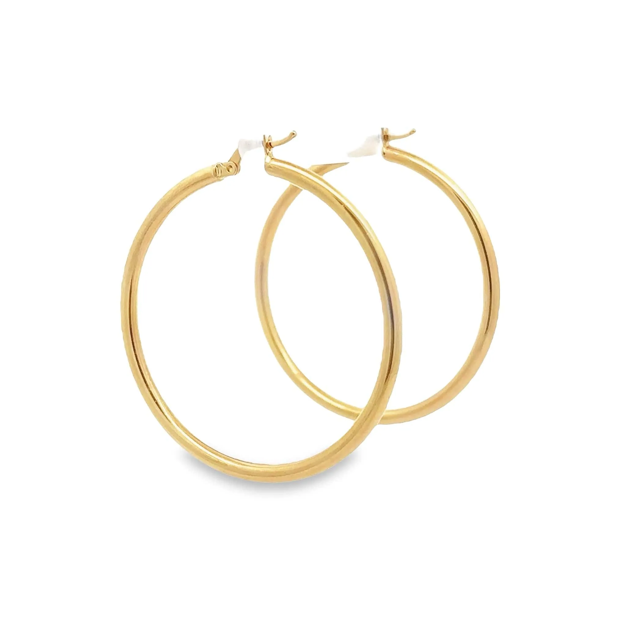 Baikalla Hallow 14k Gold Dangle Hoop Earrings