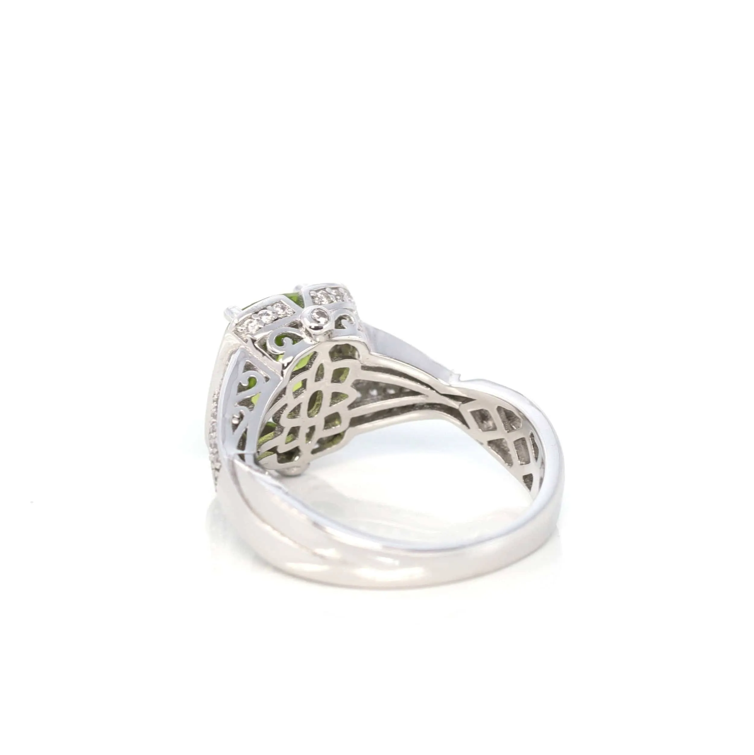 Baikalla™ Sterling Silver Light Green Peridot Ring