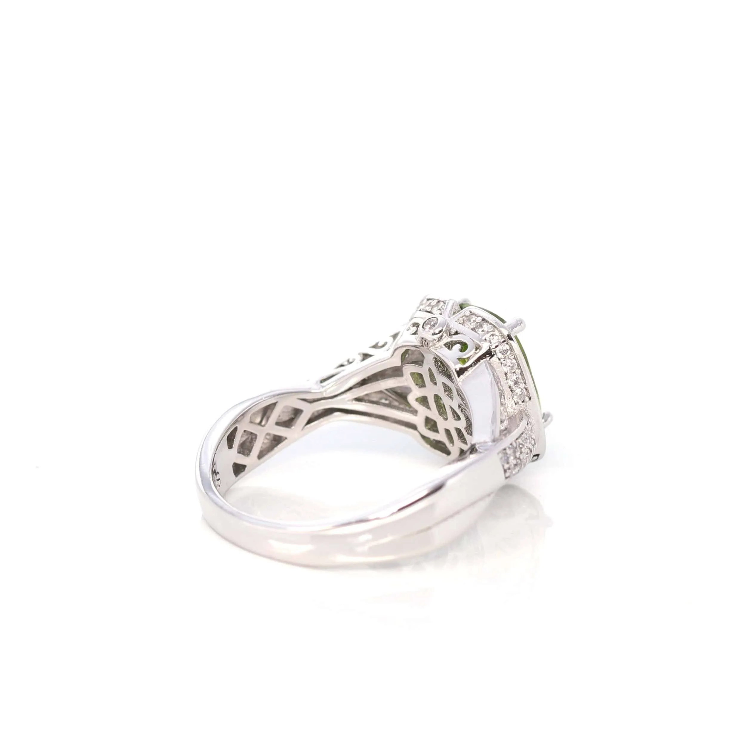 Baikalla™ Sterling Silver Light Green Peridot Ring