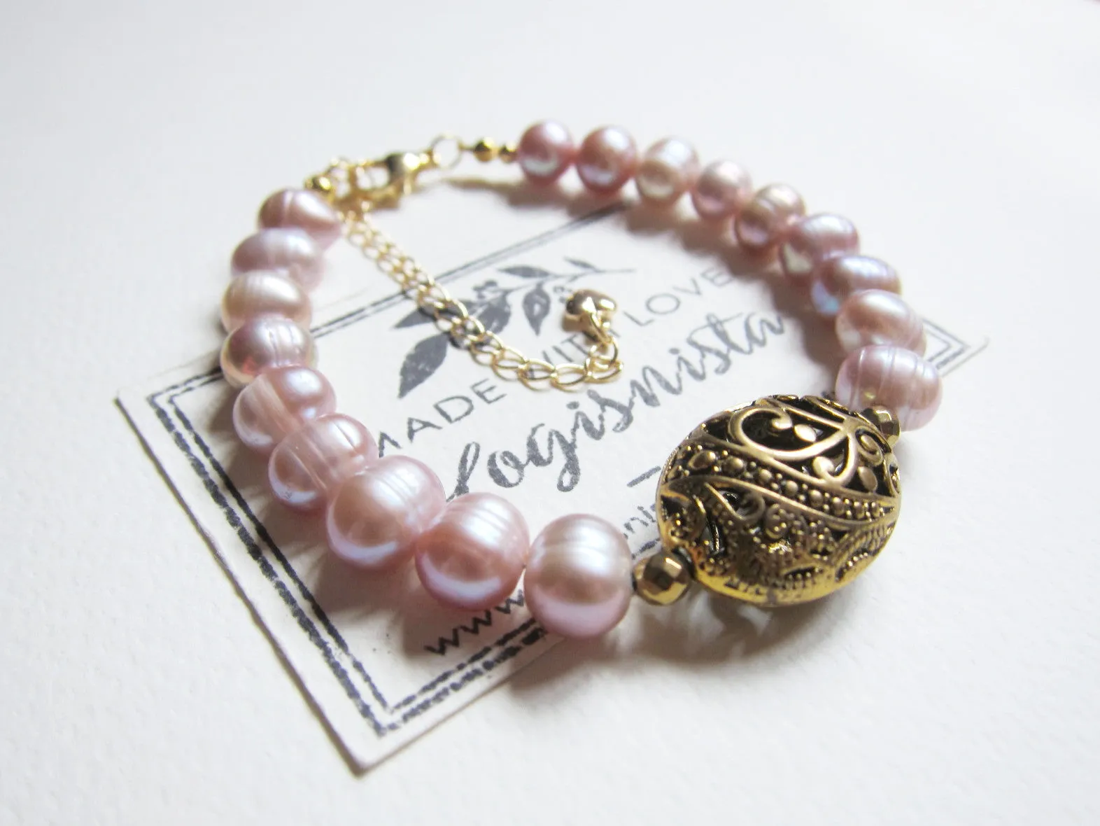 Baroque Freshwater Pearl Bracelet - Balance, Fertility, Calming, Happiness