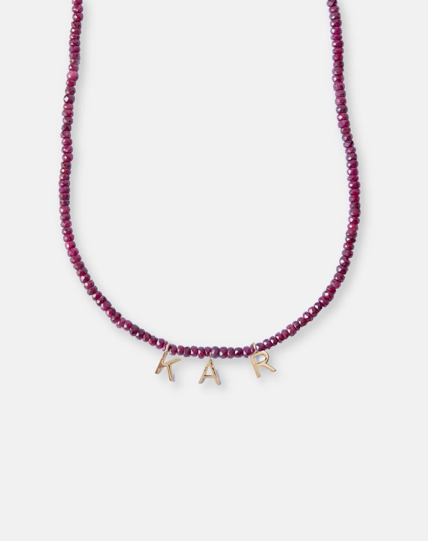 Beaded Ruby Necklace, Cancer