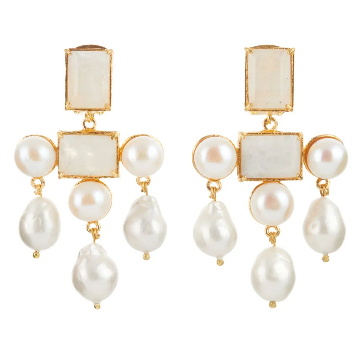 Bianca Earrings White