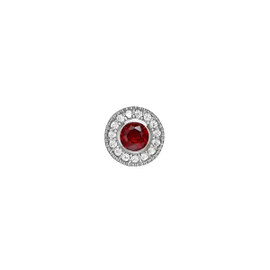 Birth Gems Ruby Necklace Charm