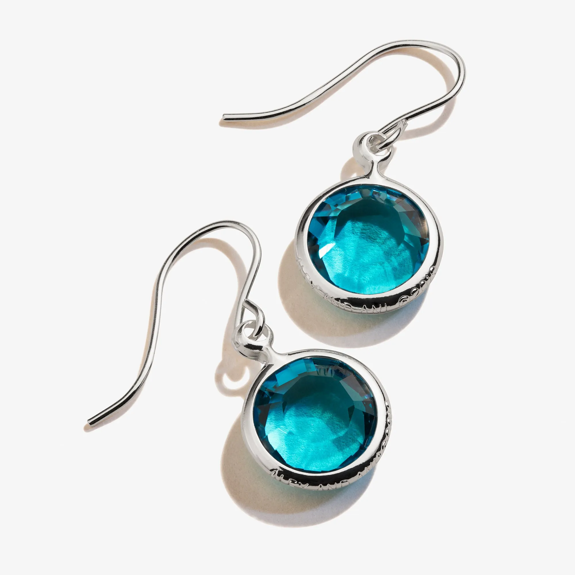 Blue Zircon Birthstone Earrings, December