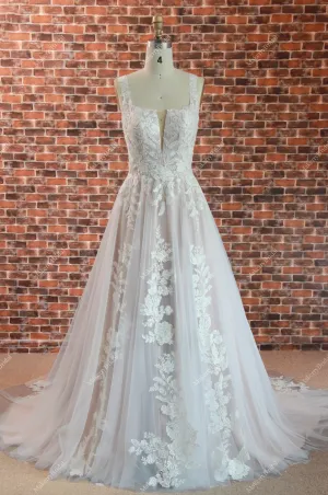 Breathtaking Light A-Line Style Scoop Neckline Bridal Gown