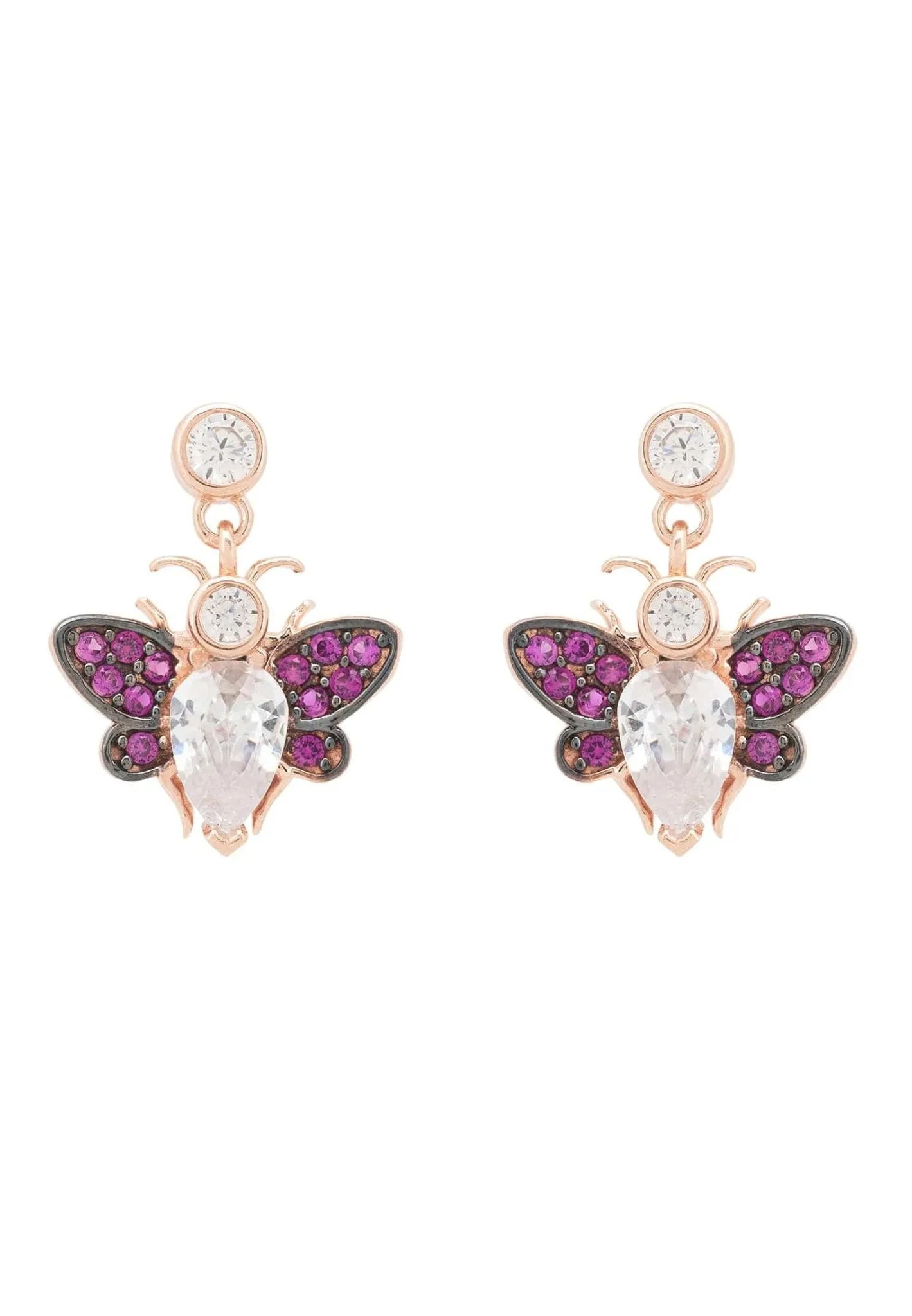 Bumble Bee Earrings Rosegold