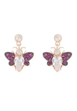 Bumble Bee Earrings Rosegold