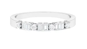 Certified Moissanite Wedding Stackable Band Ring