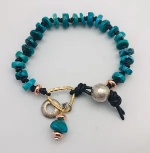 Clarity and Truth Turquoise Bead Bracelet by Peyote Bird