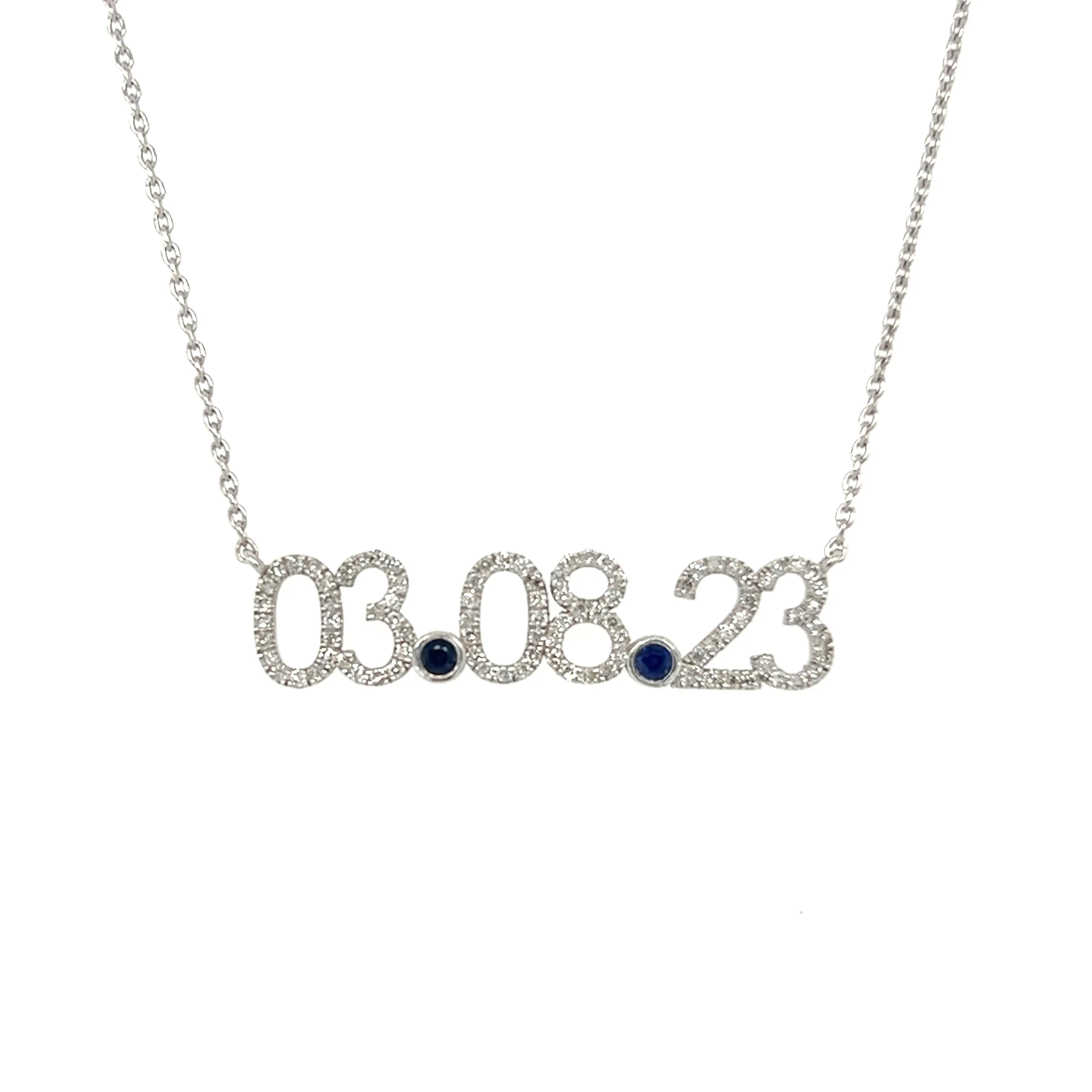 Custom Diamond Date Necklace